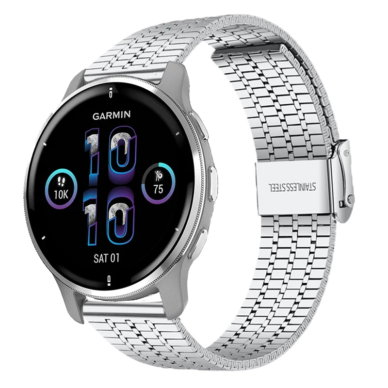 

Браслет из нержавеющей стали для Garmin шнур 2 Plus, браслет для часов Garmin шнур Sq 2, музыкальный браслет Vivoactive 4 3, браслеты
