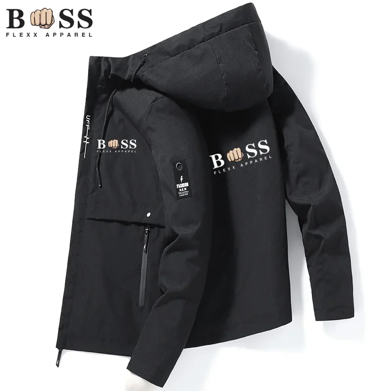 BSS FLEXX APPAREL Jacket Men's Windbreaker Zip Coat Spring Autumn Casual Work Jacket Fashion Outdoor Adventure