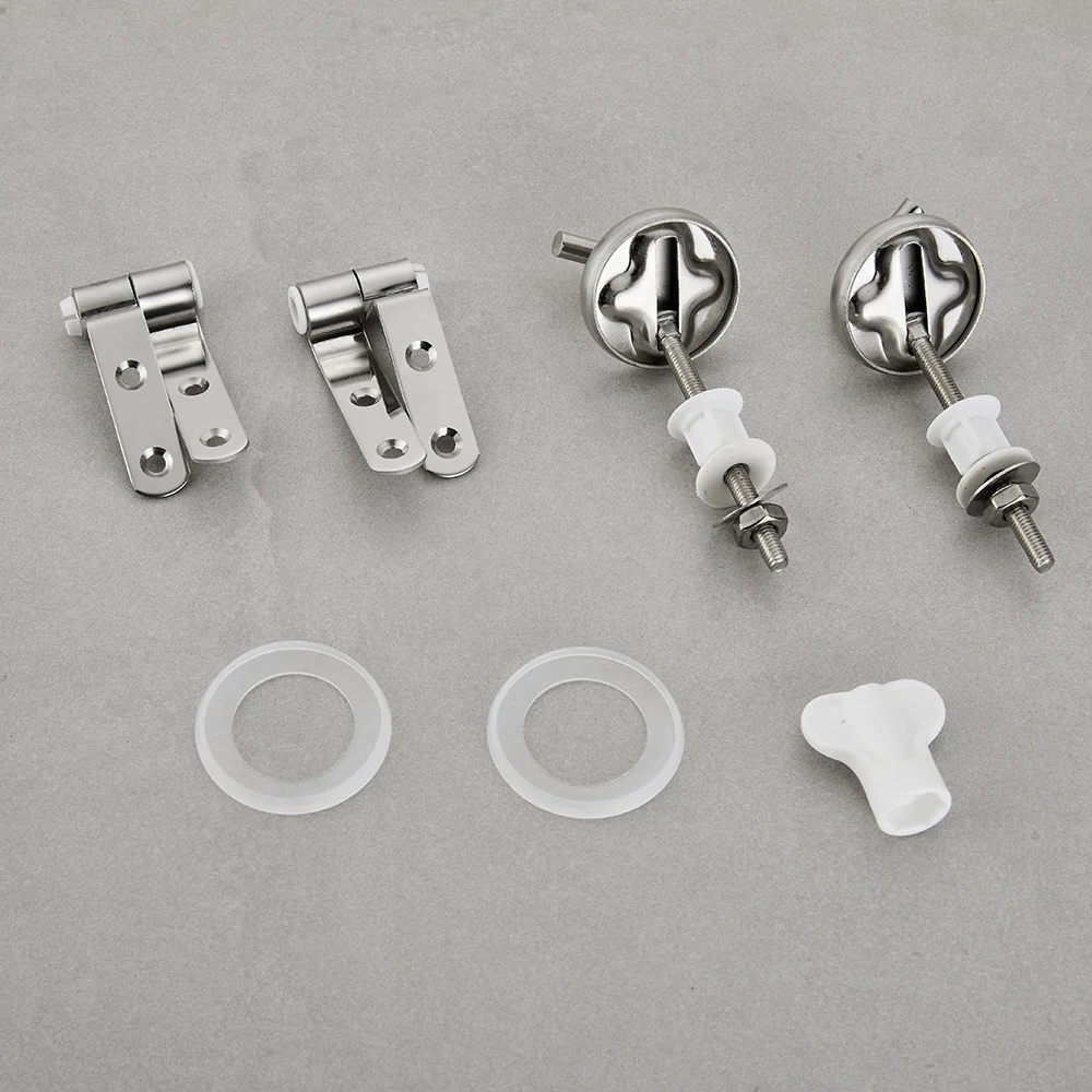 Stainless Steel Toilet Seat Hinge Flush Toilet Cover Mounting Connector Lid Hinge Mounting Fittings Replacement Parts