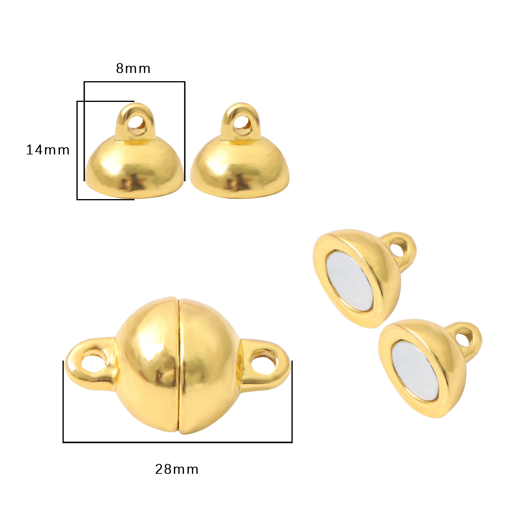 Louleur Magnetic Clasps for Jewelry Making DIY Bracelet Necklace