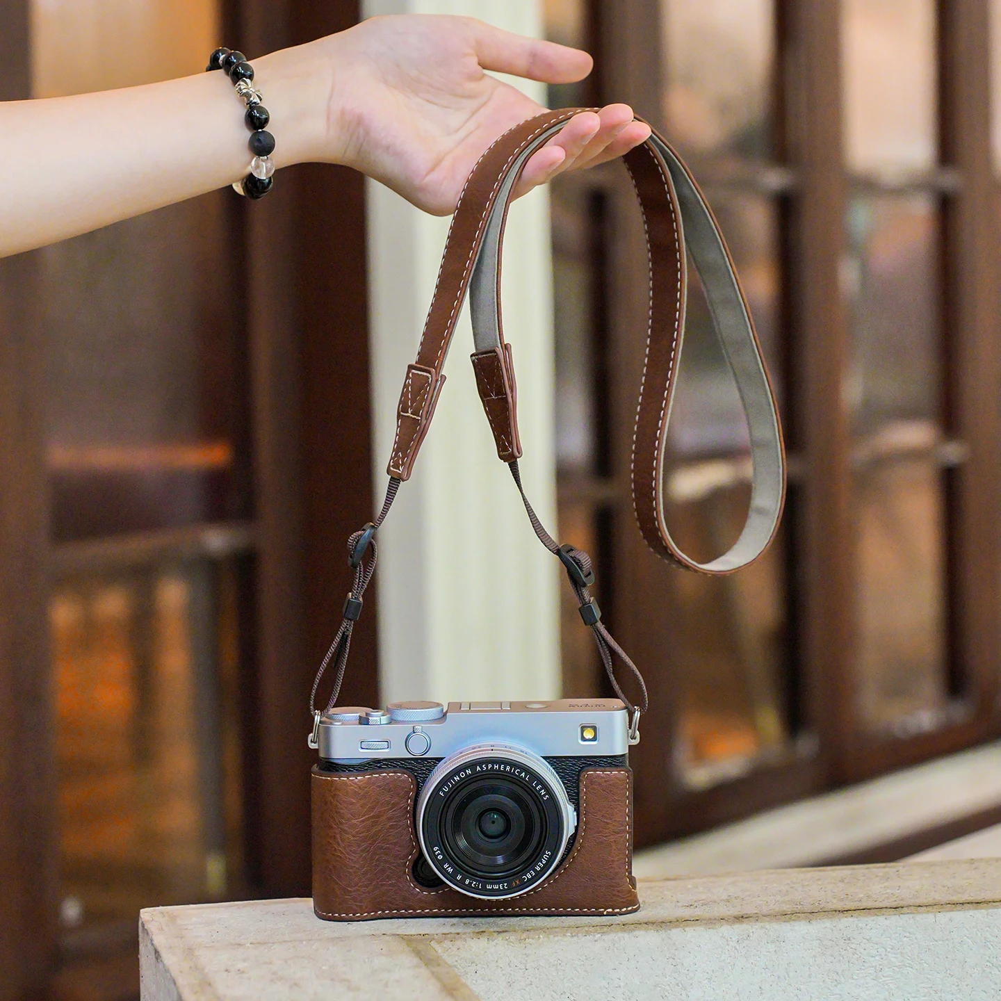 PU カメラ保護ケース Fuji XE5 カメラバッグ XE5 カメラストラップ