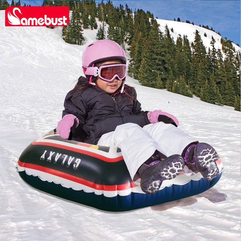 Snow Tube 47 Inch Inflatable Ski Tube Handle Design Sledding Tube Floated Snow Tube Outdoor Inflatable Ski Rings Camebust
