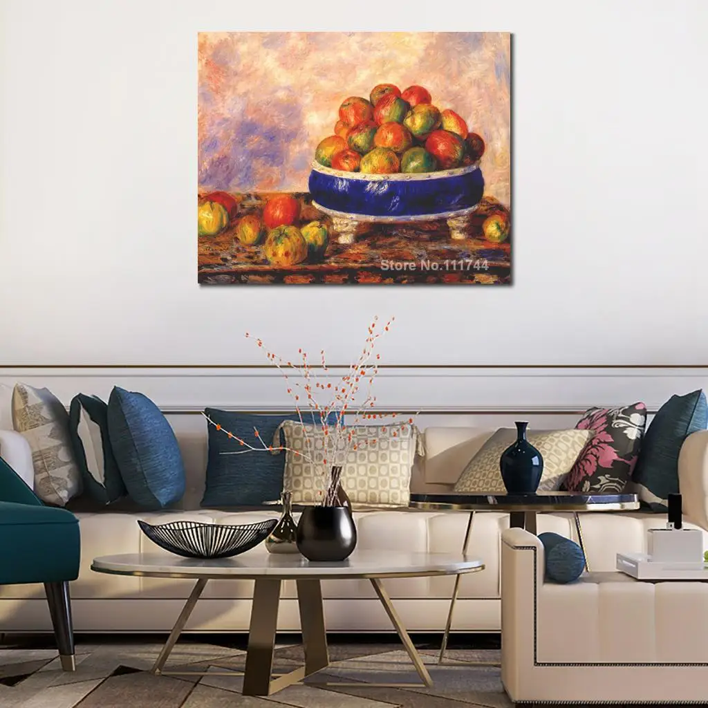 

Картины маслом, натюрморт, яблоки в блюде, Пьер Аугуст Ренуар, высокое качество, ручная роспись