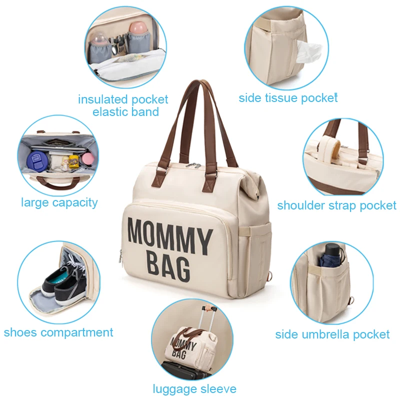 PANGDUBE 3pcs/set Mom Bag Large Capacity Diaper Bag Handbag Backpack for Father Baby Nappy Bag Maternity Bags Dad Backpack_voghion.com