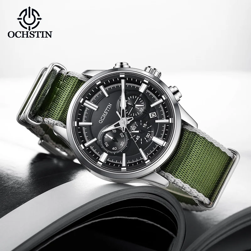 Ochstin 2024 New Sporty Street Style Navigator Series Original Multi functional Quartz Movement Watch Men's Quartz Watch