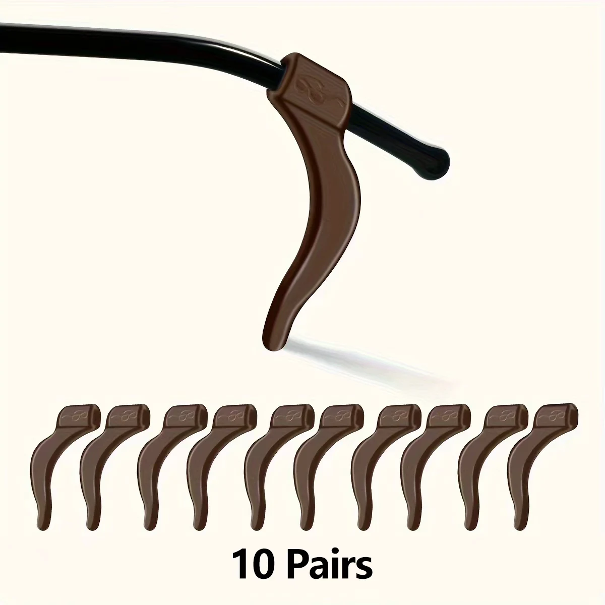 Silicone Soft Comfort Ear Hooks - Anti-Slip Sports Support Clips, Eye & Leg Accessories (10 Pairs)
