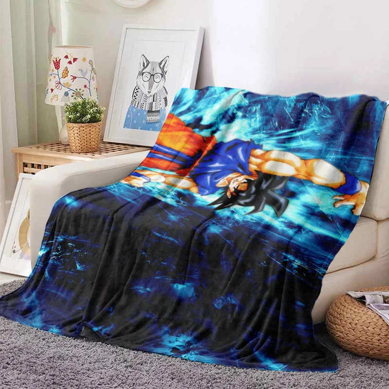 130x150cm Anime 3D D-Dragon-Ball Japan Cartoon Soft Flannel Blanket for Beds Bedroom Sofa Picnic,Throw Blanket Cover Outdoors 5