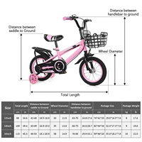 Vélo moderne pour enfants de 14/16 pouces, vélo pour garçons et filles, vélo pour tout-petits, hauteur réglable, avec panier amovible pour les enfants de 2 à 7 ans 6