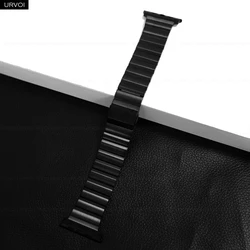 URVOI Premium Stainless Steel Watch Band - Luxury Strap for Apple Watch (Black)