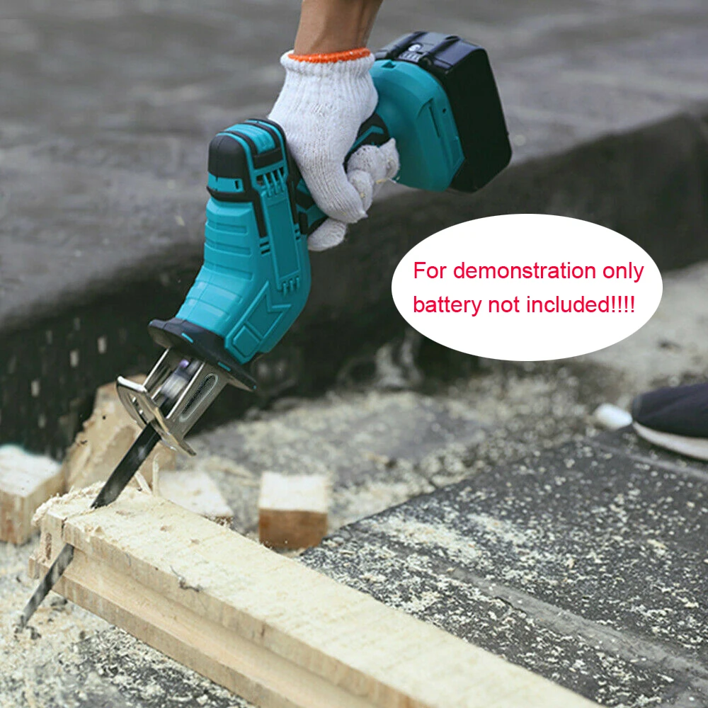Cordless Reciprocating Saw Adjustable Speed ​​Electric Saw Wood Metal Pipe Cutting Power Tool Suitable for Makita 18v Battery