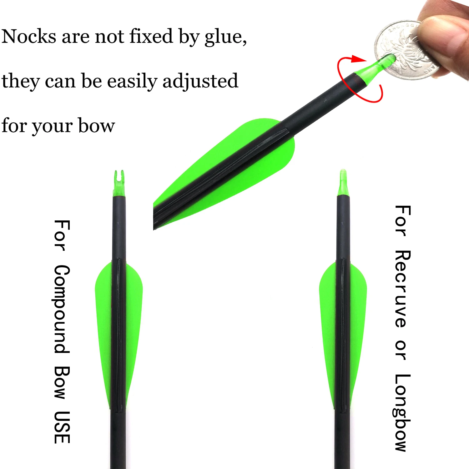 28/30/31 Inches Carbon Arrows Spine 500 OD 7.6mm Replaceable Tips for Compound Recurv Bow Archery Hunting archery arrows