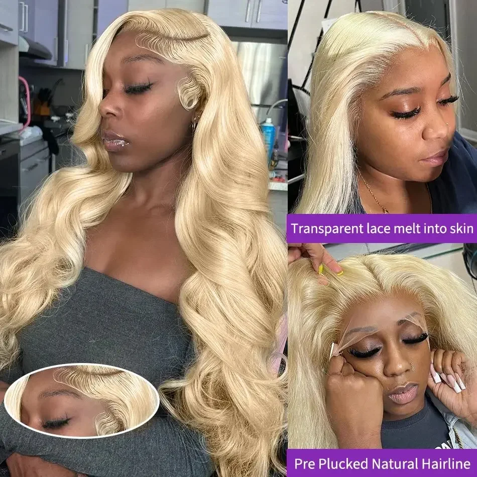 250% 613 Honey Blonde Body Wave 13x6 Lace Front Human Hair Wig Color Preplucked 13x4 HD Transparent Lace Frontal Wigs For Women 2