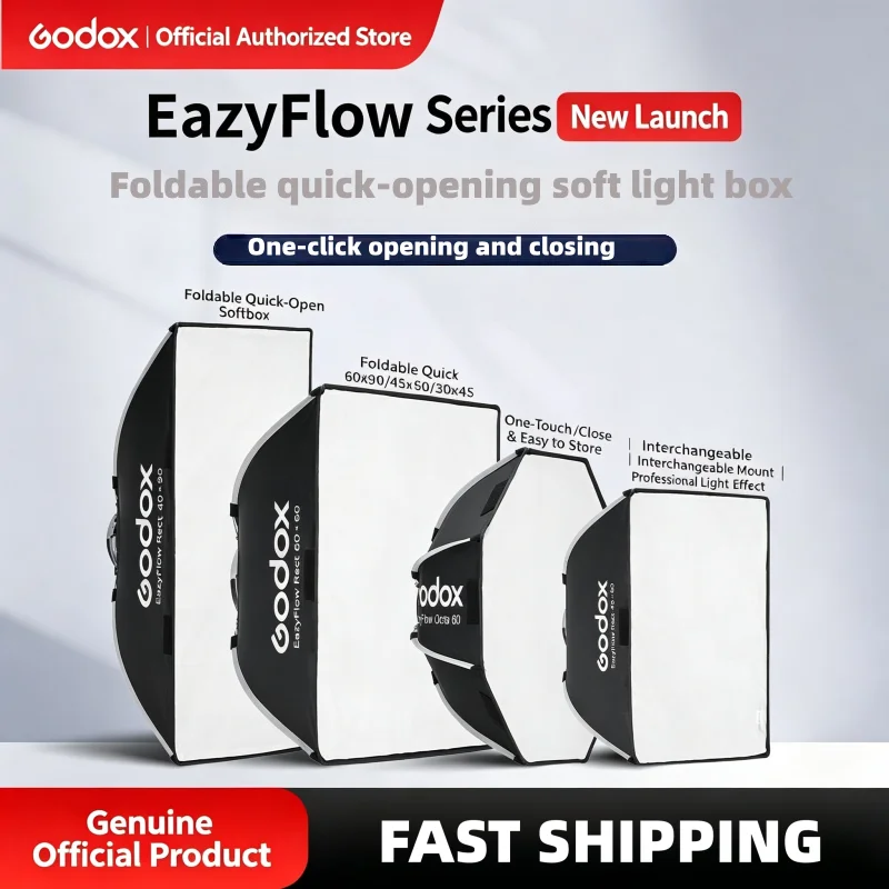 고독스 이지플로우 옥타 소프트박스 60/90/120/150 접이식 퀵 릴리즈 휴대용 ..