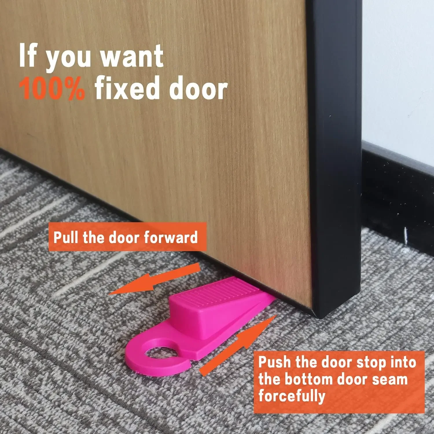 Door Stopper Hook Type Wedge Prevent Lock-Outs Door Chuck Stopper Gap Wall Protector for Home Bedroom Office Floor door stopper