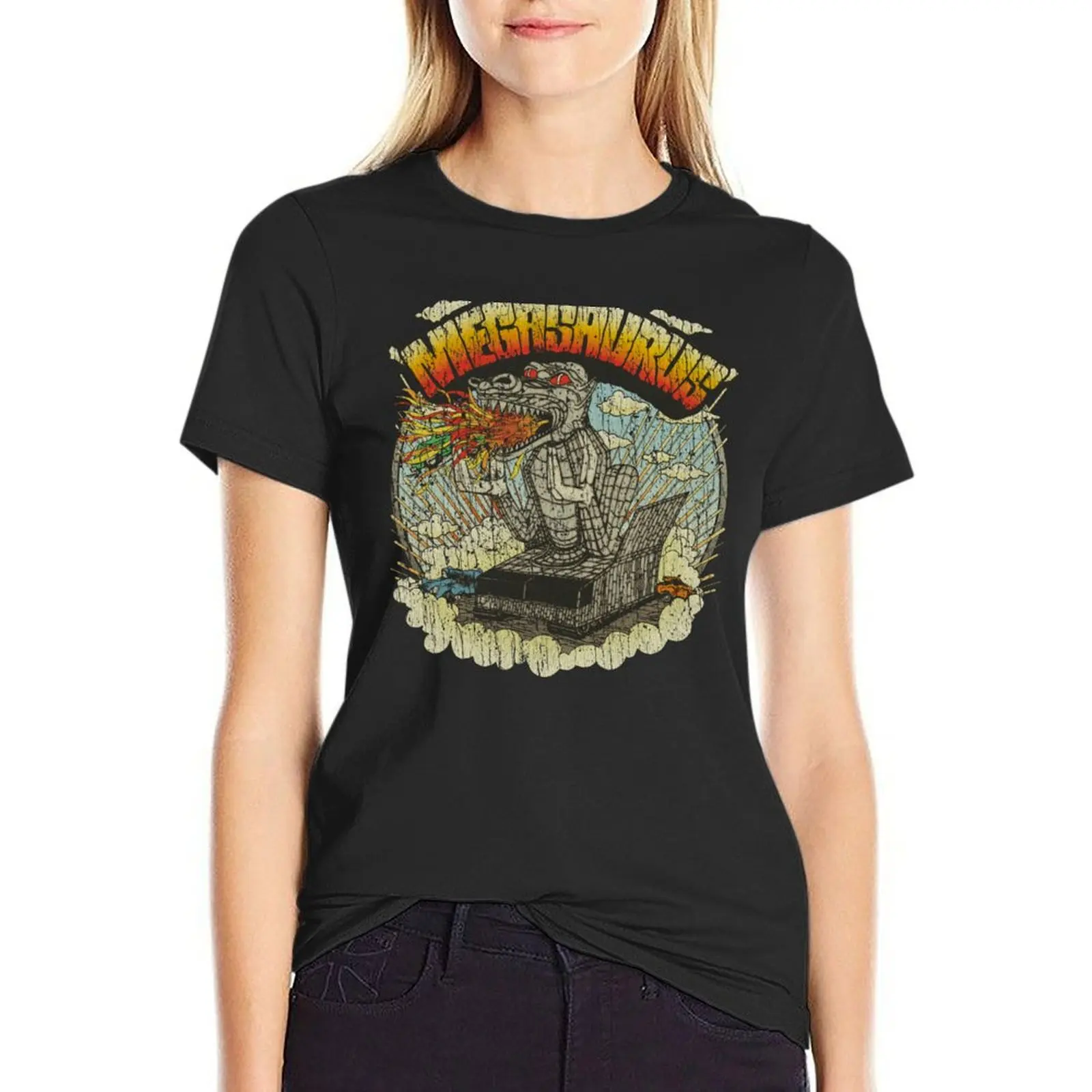 

Megasaurus 1985 T-shirt hippie clothes funny tees funny t shirts for Women