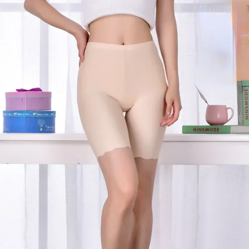 Ice Silk High waist panties Seamless Safety Short Pants High Waist Shapers Summer Skirt Underpants Women's Intimates Women Underwear