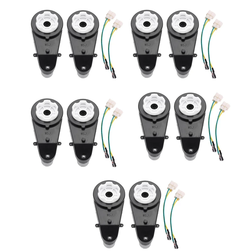 

10Pcs 550 Universal Children Electric Car Gearbox With Motor, 12Vdc Motor With Gear Box, Kids Ride On Car Baby Car Parts