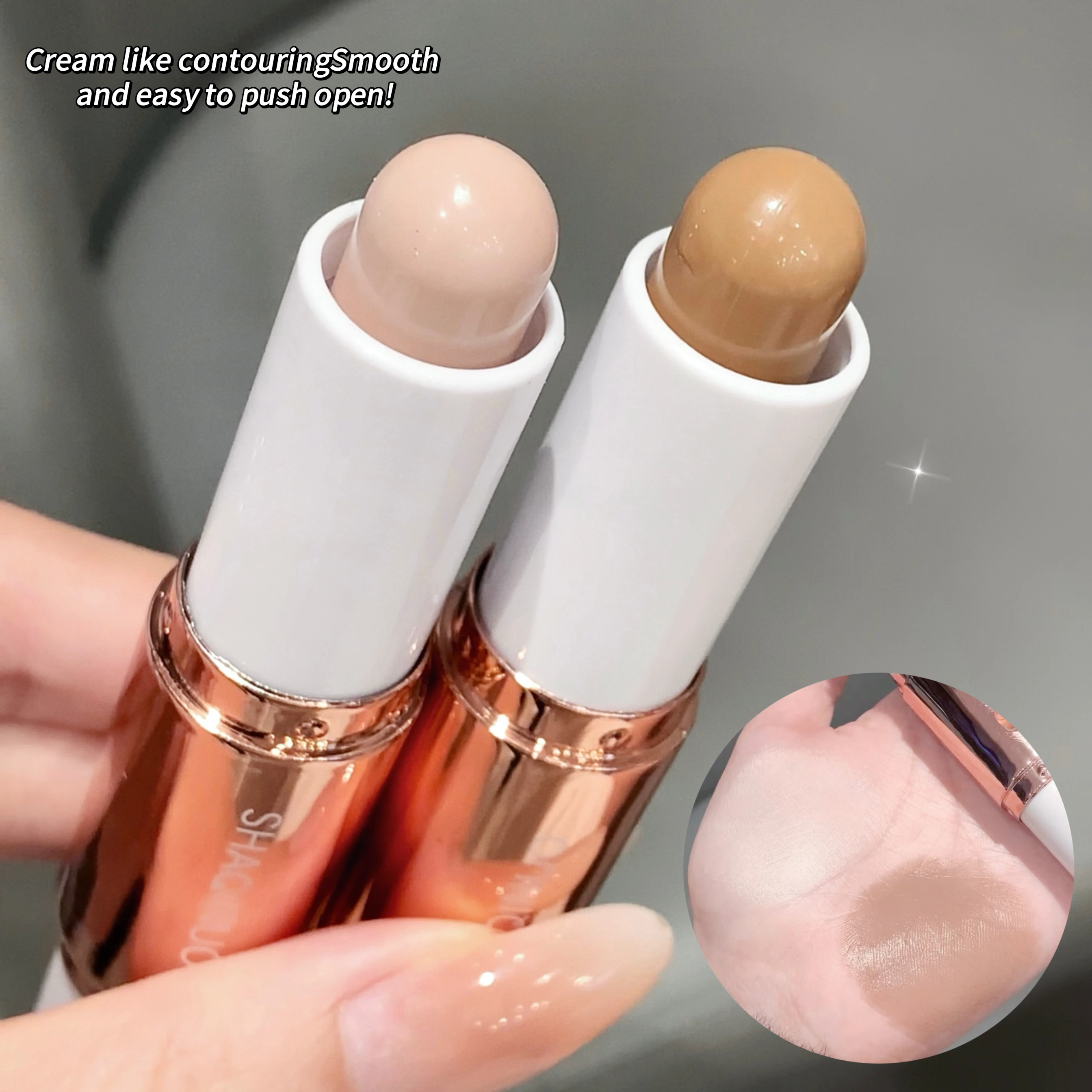 2 in 1 Highlighter Dual Head Face Body Contour Stick