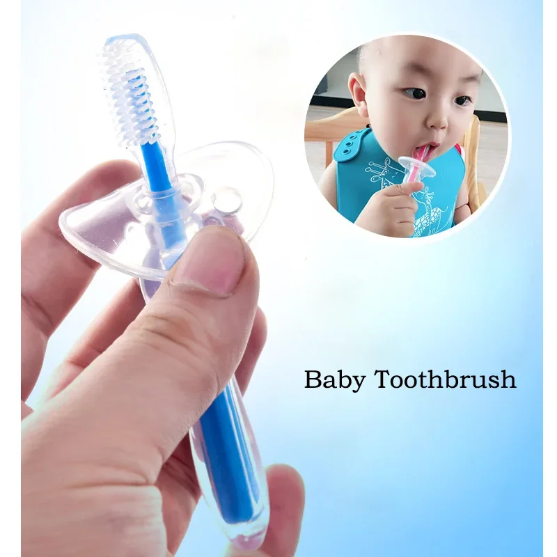 1pc Baby Infants Kids Soft Safe Bendable Teether Training Teeth Toothbrush Brush New for Children Baby Infant Newborn Brush Tool