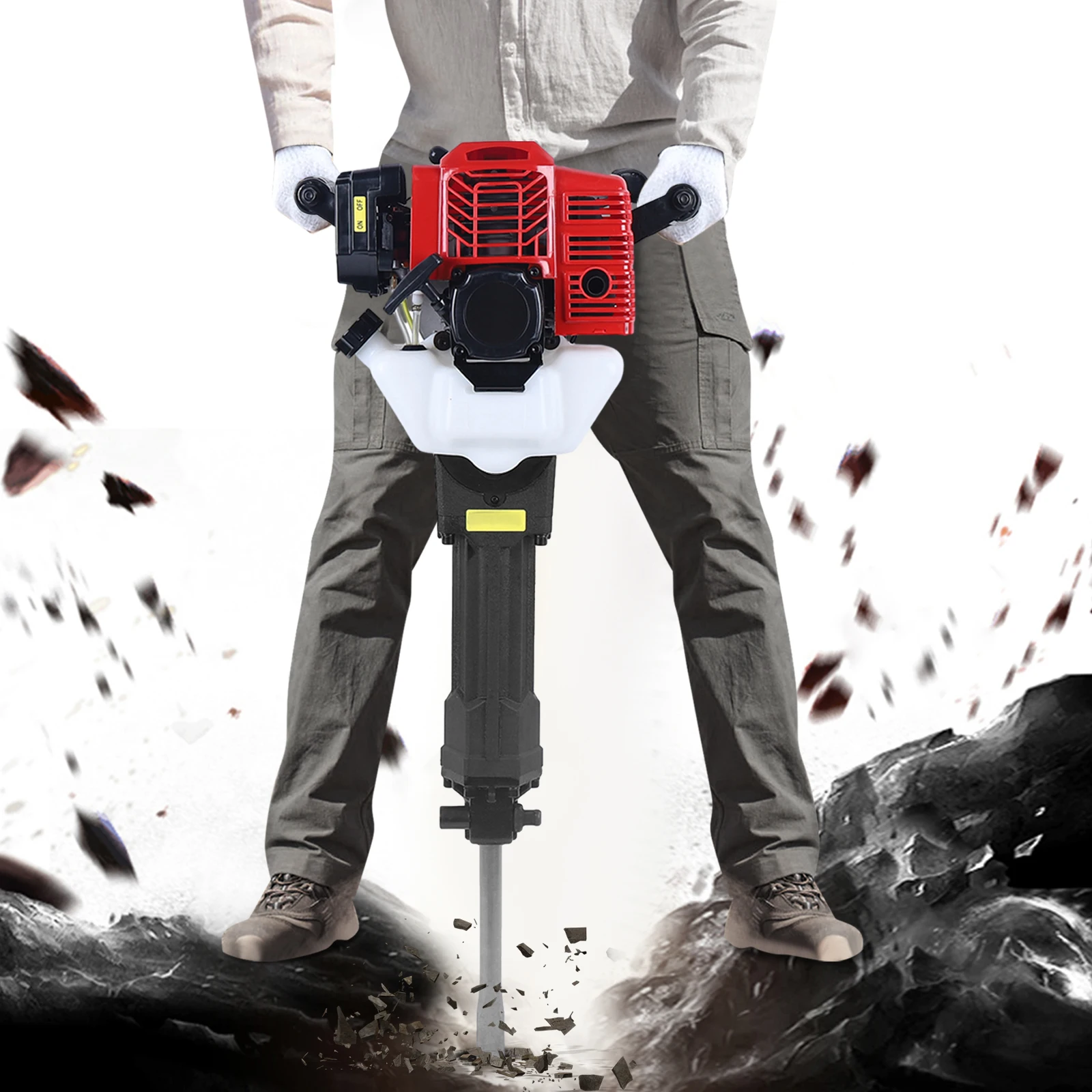 Light Weight Power Drill Digging Machine Hand-Held Rock Drill Breaker (One Tip And One Flat) for Road-Building and Telecom Works 5