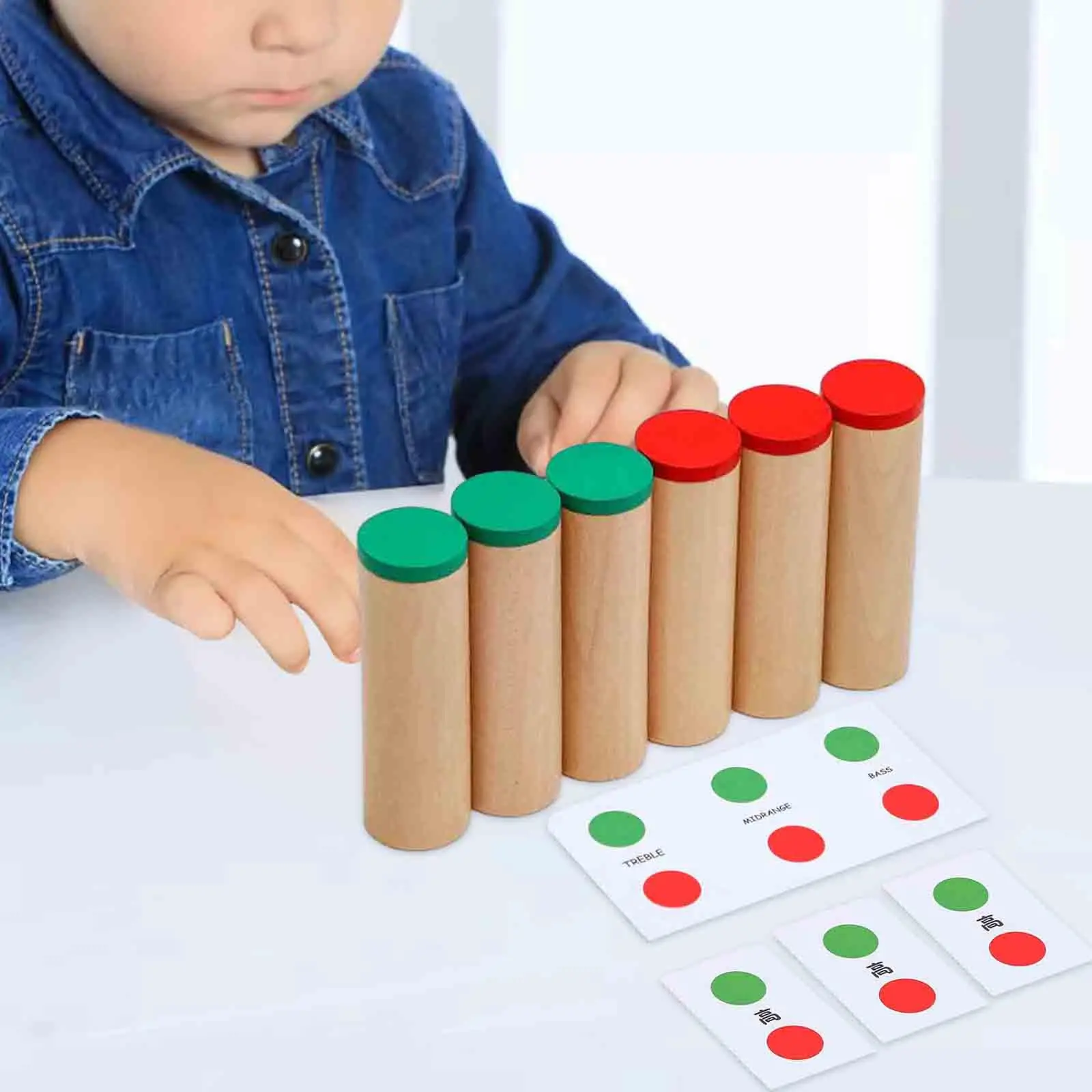 

Montessori Toy Fine Motor Skills Sound Cylinder Set Sensorial Auditory Toy for 3-6 Year Old Boy Kids Girl Auditory Training