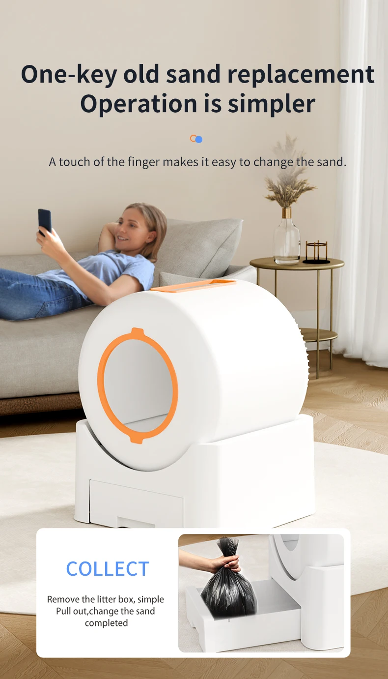 Automatic Self-cleaning Cat Litter Box With Wifi And App Control_voghion.com