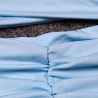 Robe moulante à décolleté plongeant, dos nu, découpes et plis, robe moulante sexy et tendance pour femmes 5