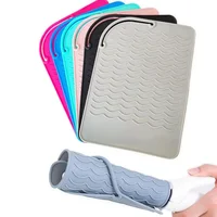 Portable Silicone Heat Resistant Mat Hair Straightener Curler Insulation Pad Non-Slip Anti Heat Mat Hair Styling Tool For Travel 1