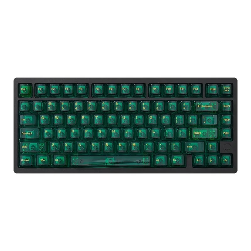 Aulidtch-teclado Transparente Rosa Keycap Ice pc Perfil Cereja Verde Cristal 157 Teclas Impressão uv para mx 60 65 85 - Imagem 2