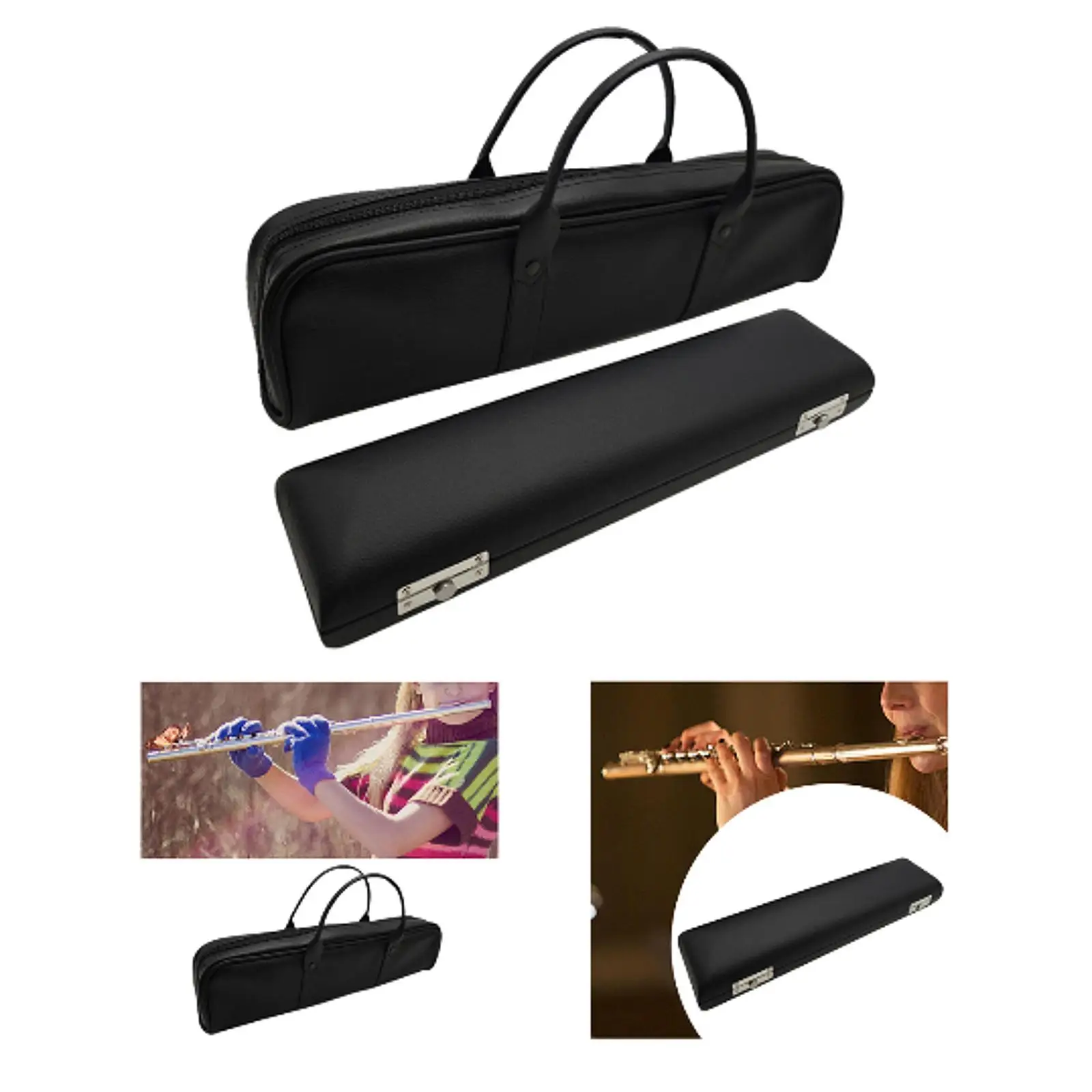 Handheld Flute Storage Bag Wear Resistant Multifunctional Music Instruments Bag Flute Handbag for Musician Gift Players