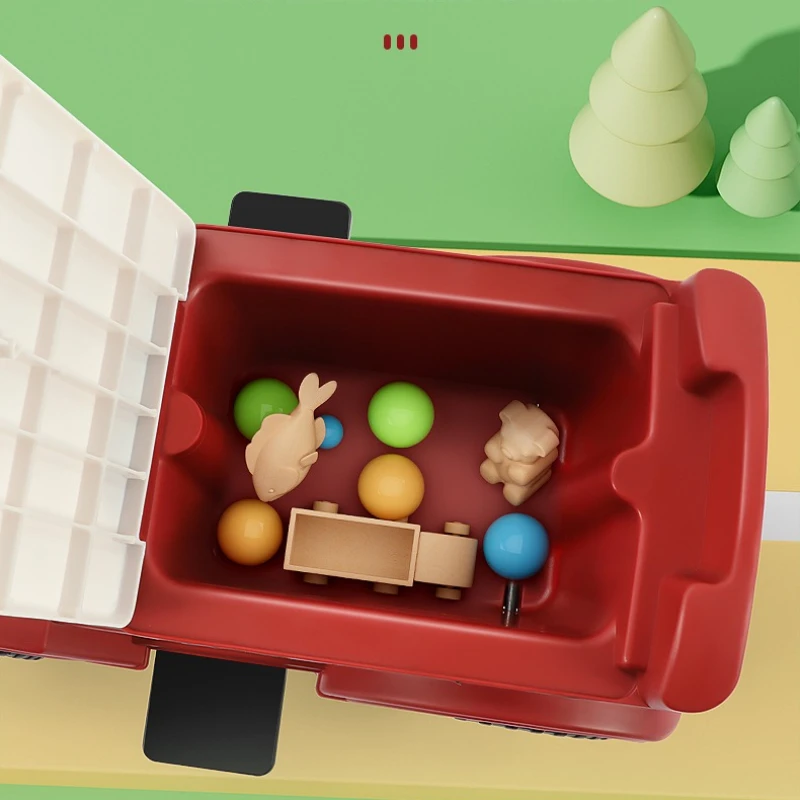 Toddler Balance Car Kids Ride On Train With Lights & Music Under Seat Storage