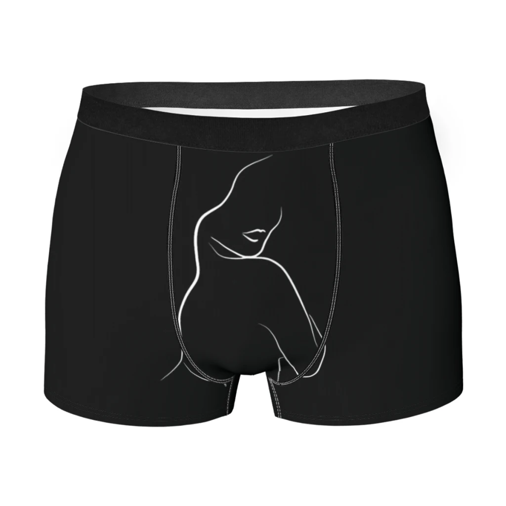 

Leias Lips in Black Man's Boxer Briefs Minimalist Highly Breathable Underpants High Quality Print Shorts Birthday Gifts