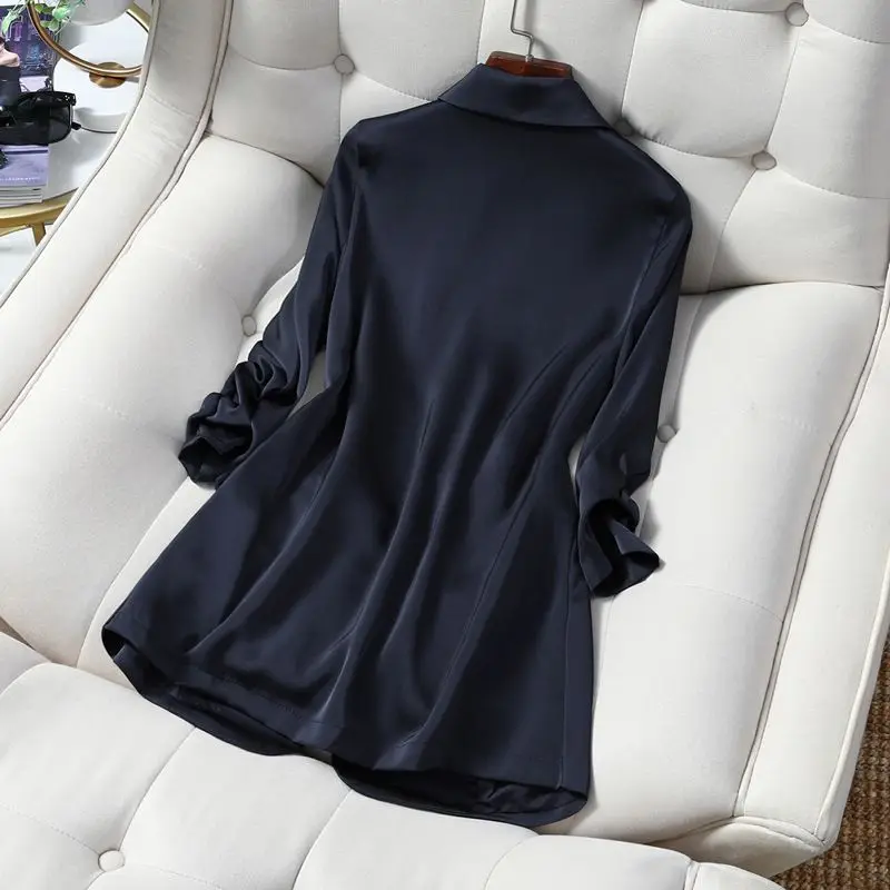 Women Blazer Korean Version Commuting Thin Casual Drape Sunscreen Professional Suit Large and Thin make someone look slimmer