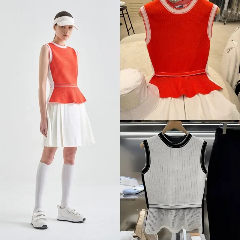 24-summer-new-golf-clothing-women's-age-reducing-versatile-slim-fit-cold-feeling-thin-knitted-sleeveless-top