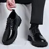 Men Leather Shoes Casual Formal Dress Oxfords Plus Size British Style Wedding Flats Soft Breathable Walking Office Sneakers 1