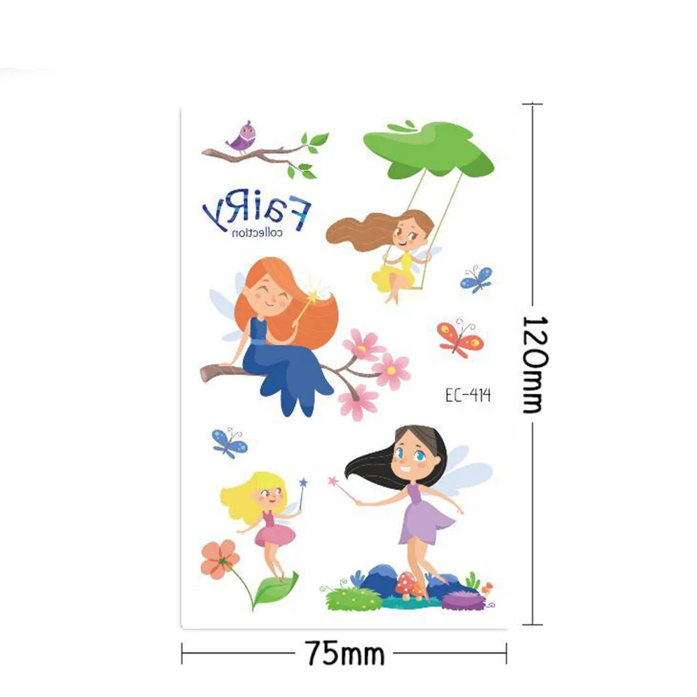Enchanting Fairy Temporary Tattoos for Girls - 12 Sheets of Whimsical Forest and Garden Designs