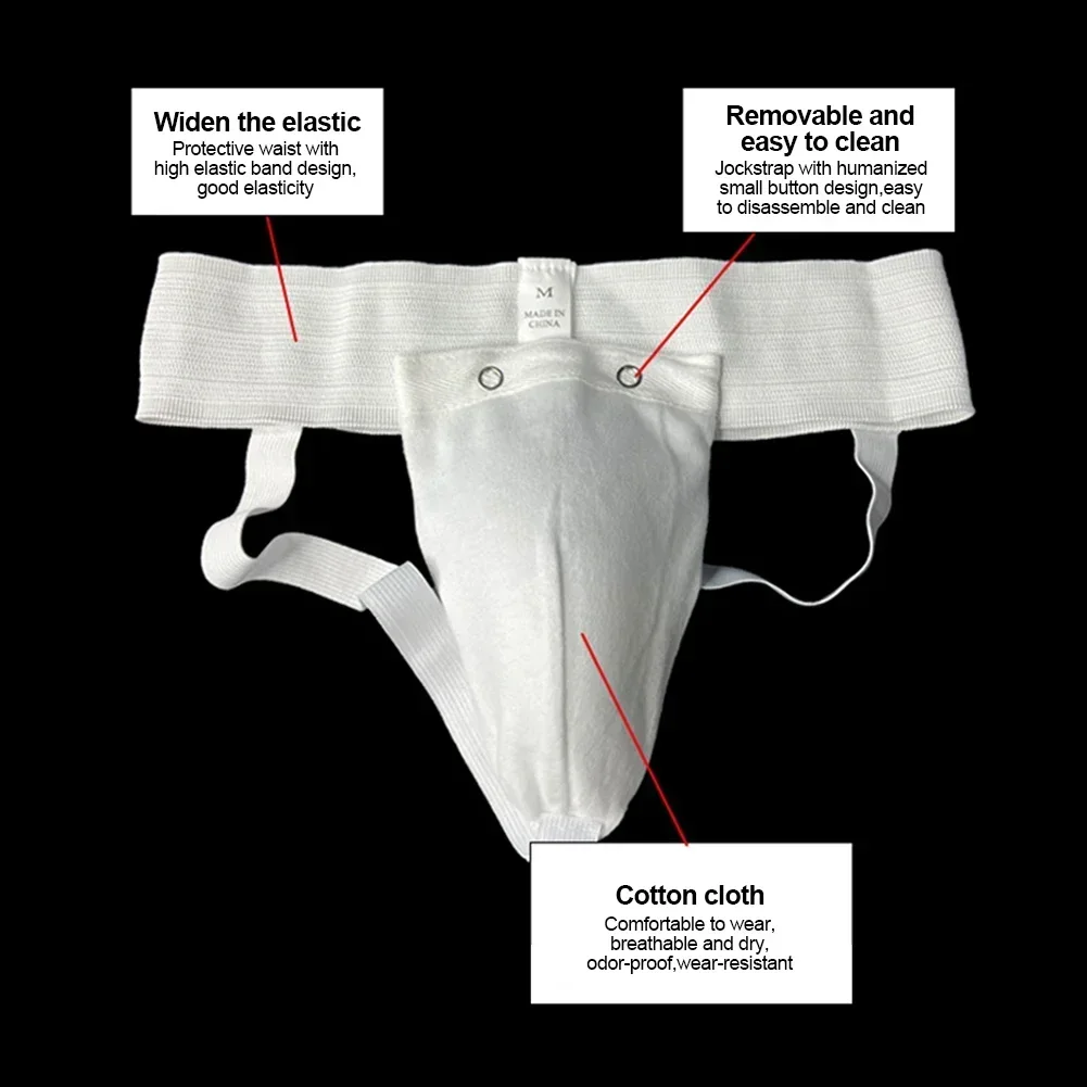 Mens Taekwondo Groin Protector Safety Training Equipment Groin Protector Cup Workout Martial Arts Sports Kick Boxing Karate