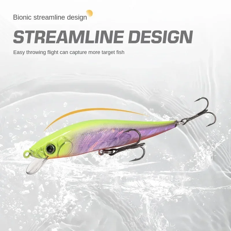 Minnow Lures 110mm/14g Hard Bait Throw A Long Float Suspending Sinking Artificial Hard Wobblers for Trolling Bass Trout Tackle 5