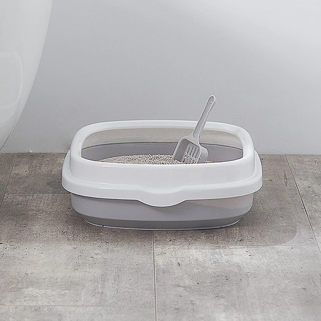 Excrement Training Sand Litter Box Cat Dog Tray with Scoop Anti-Splash Dog Toilet Cat Litter Box 1 Set Pet Toilet Bedpan 3