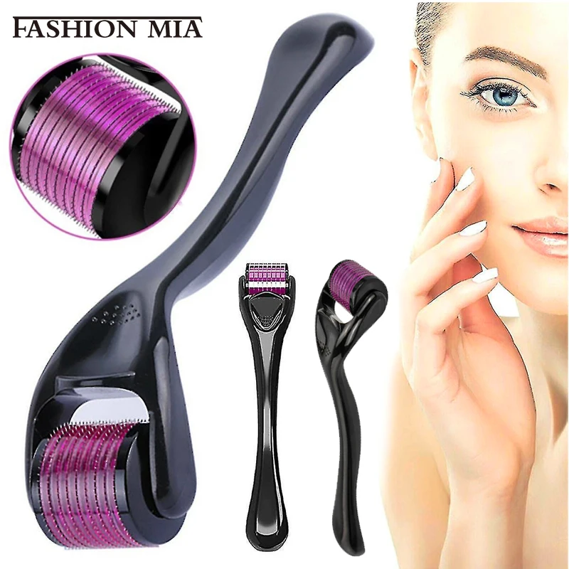 540 Needles Derma Roller 0.2mm 0.25mm 0.3mm Needle Micro Face Roll Tool for Facial Body Hair Growth Skin Beard