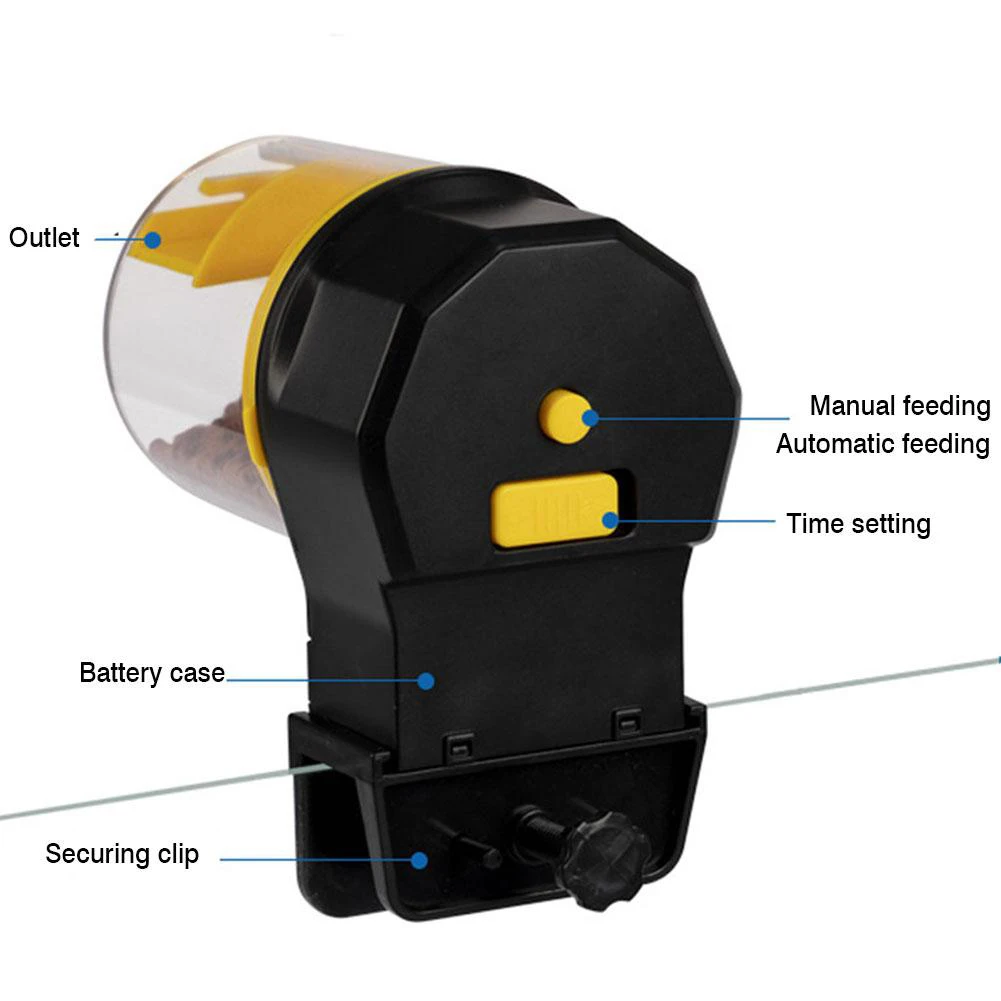 Aquarium Automatic Fish Feeder 12 Hours/24 Hours Intelligent Timing Large-Capacity fish feeder