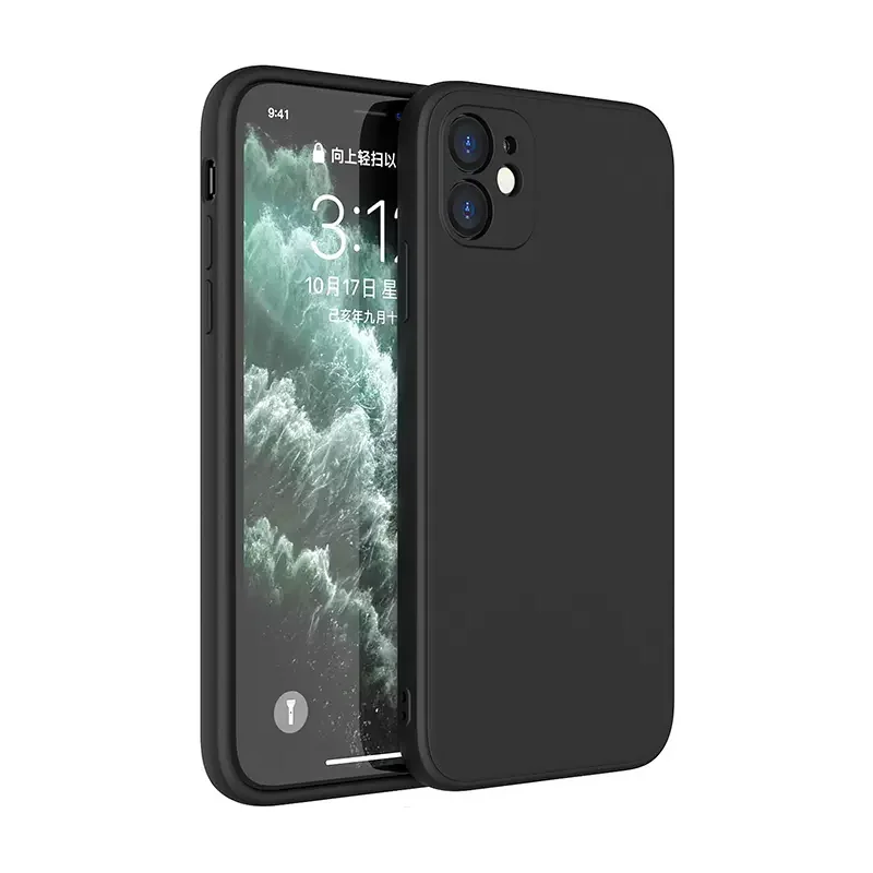 Premium Luxury Square Silicone Soft Phone Case - Sleek, Durable, and Stylish Protection