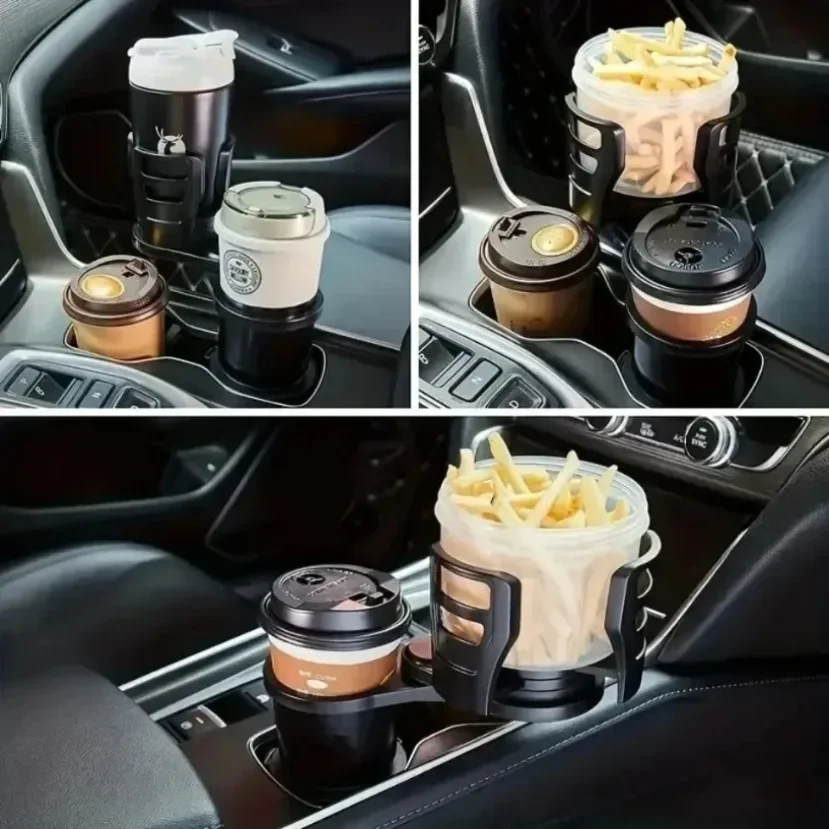 자동차 음료 홀더 다기능 조절식 컵 홀더 360 °   회전 안정 미끄럼 방지 자동차 부품 보관함 차량용 컵홀더