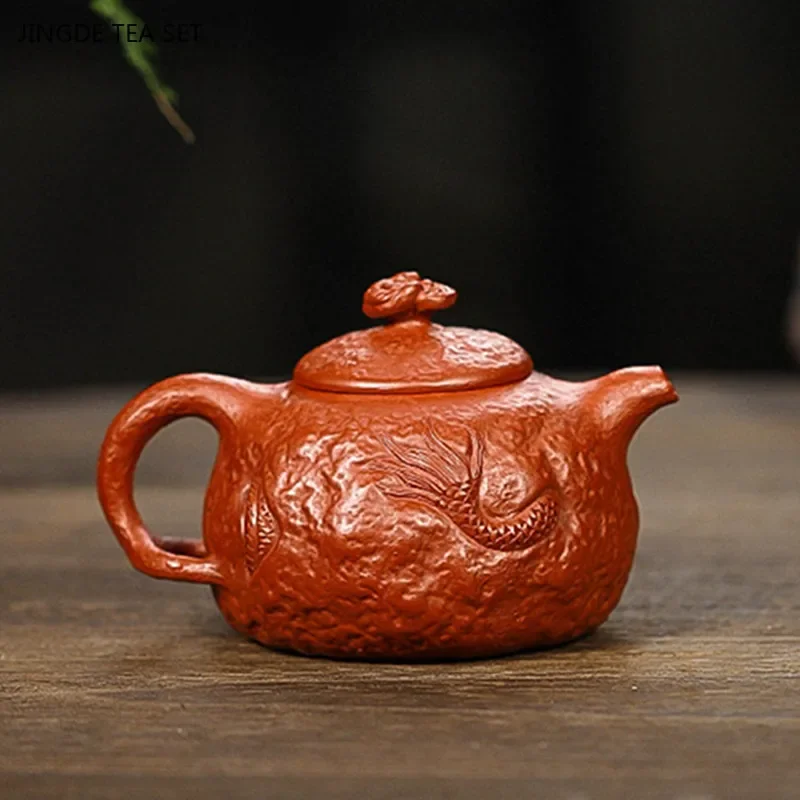 210ml Yixing Dahongpao Filter Tea Pot Master Handmade Purple Clay Beauty Teapot Chinese Zisha Tea Accessories Custom Teaware