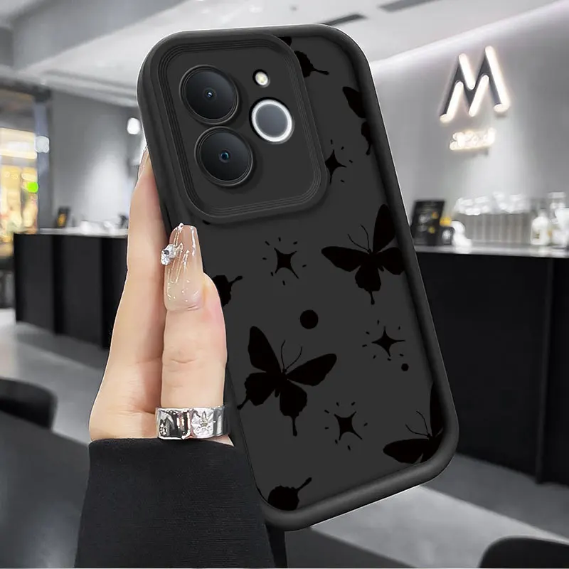 Fashionable Butterfly Design Shockproof Phone Case - Soft Silicone Protective Cover