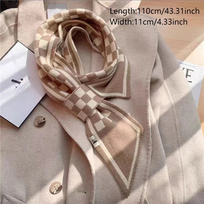 Winter Fake Collar Warmer Cross Tie Scarf For Women Ring Geometric Neckscarf Elegant Ladies Windproof Neck Protection Scarves fake collar