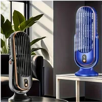 Petit ventilateur à refroidissement par air avec charge USB, 5 vitesses réglables, grande batterie, double moteur, ventilateur de bureau élégant, refroidisseur d'air portable 6