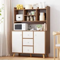 Multi-layer Wooden Kitchen Cabinets Luxury Cupboards Kitchen Furniture Simple Wall Storage Shoe Cabinet Porch Cabinet Integrated 1