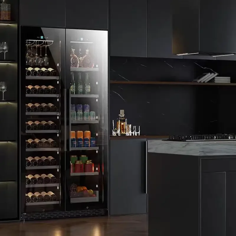 popular High End Electric Wine Fridge classic color Wine Refrigerator Dual Zone Fridge Cooler