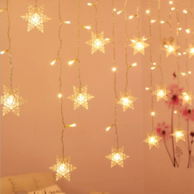 

2024 Рождественская светодиодная гирлянда, декоративная лампа для праздников, украшение нового года, волнистое освещение для улицы и помещений